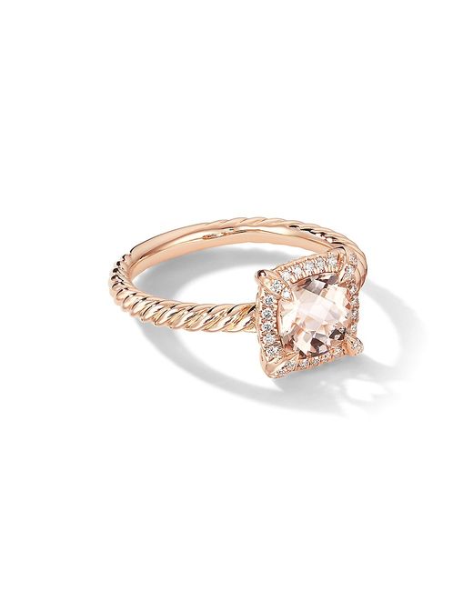 David Yurman Petite Chatelaine Pavé Bezel Ring in 18K with and Diamonds