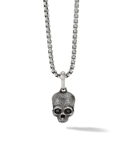 David Yurman Memento Mori Skull Amulet with Pavé Diamonds