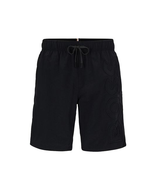Boss Swim Shorts with Embroidered Logo