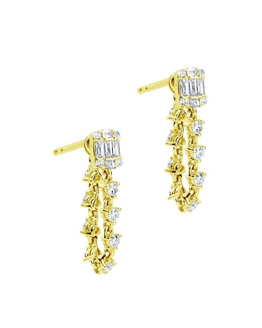 Meira T 14K 0.49 TCW Diamond Loop Earrings
