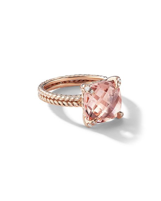 David Yurman Chatelaine Ring in 18K with and Pavé Diamonds