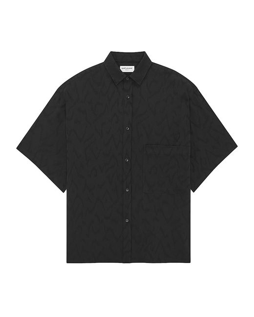 Saint Laurent Oversize Shirt in Matte and Shiny Silk