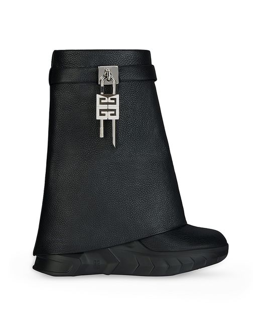 Givenchy Shark Lock Biker ankle boots in grained
