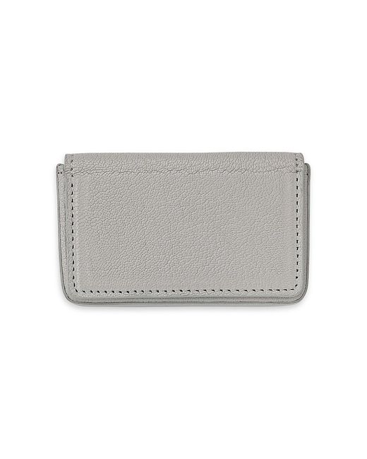 Graphic Image Magnetic Leather Card Case Grey