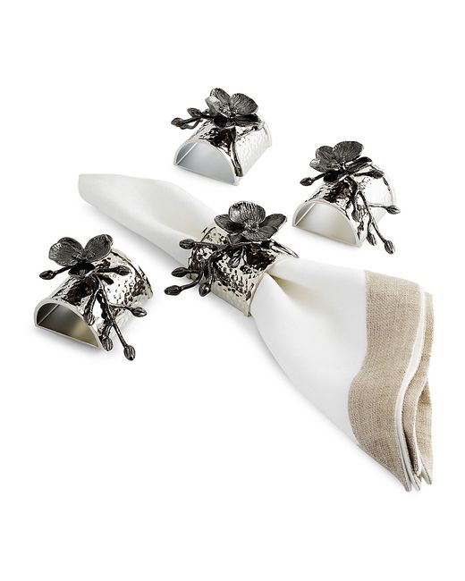 Michael Aram Orchid 4-Piece Napkin Ring Set