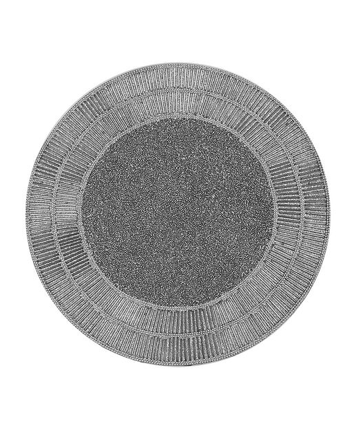 Nomi K Beaded Shimmer Glass Round Placemat