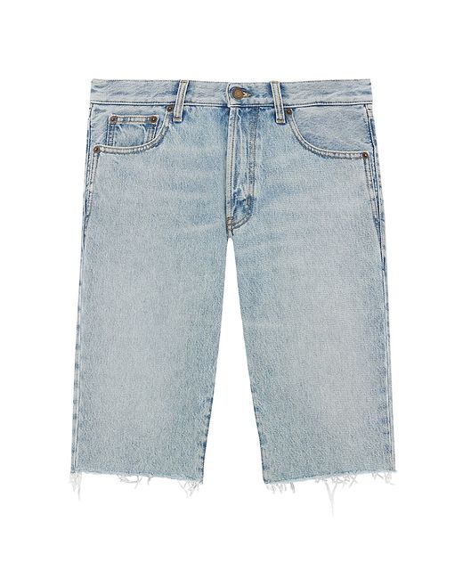 Saint Laurent Relaxed Fit Shorts In Tuscon Denim