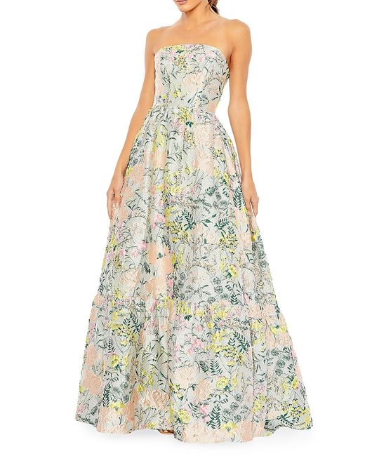 Mac Duggal Floral Brocade Ball Gown