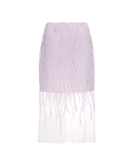 Jason Wu Collection Embroidered Ruffle Pencil Skirt