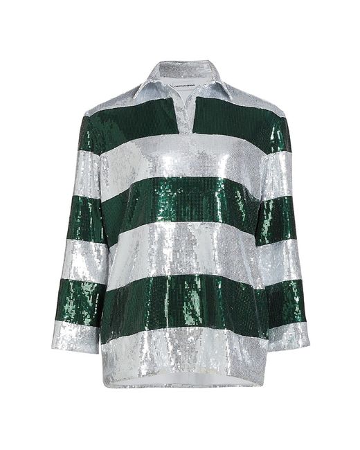 Christian Cowan Sequined Rugby Polo Mico Minidress