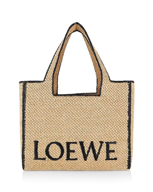 Loewe x Paulas Ibiza Logo Raffia Tote Bag