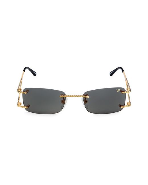 Vintage Frames Company Wall Street 52MM Rectangular Sunglasses