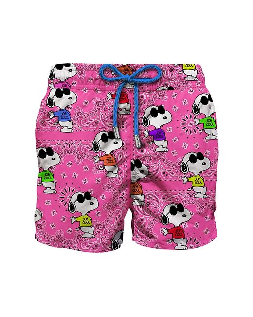 Mc2 Saint Barth Snoopy Cool Bandana Swim Shorts