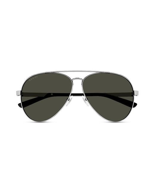 Gucci Archive Details 61MM Metal Pilot Sunglasses