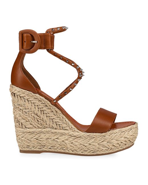 Christian Louboutin Chocazeppa 120MM Spiked Espadrille Wedge Sandals