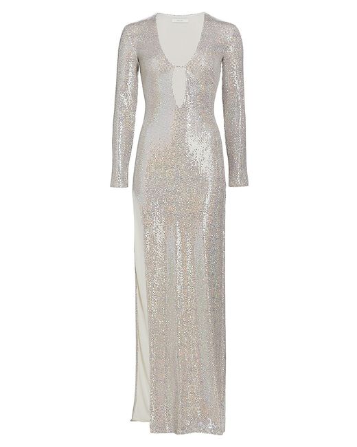 The Sei Long-Sleeve Sequin Gown