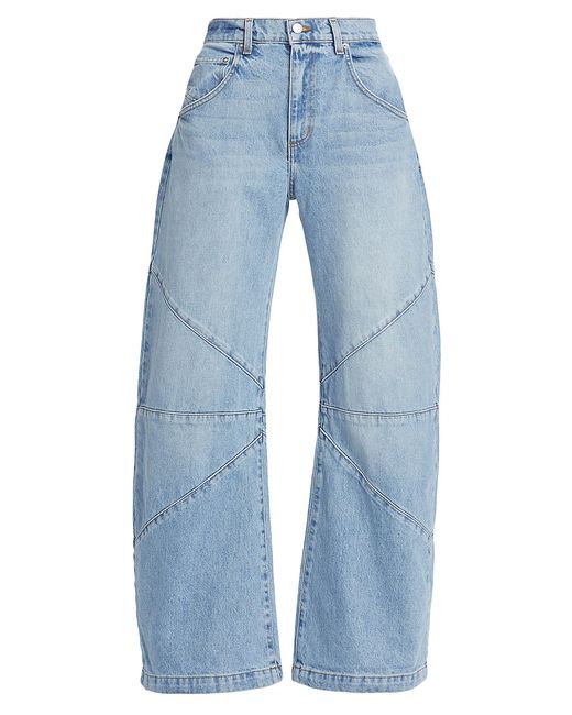 EB Denim Fredric High-Rise Bowed Wide-Leg Jeans