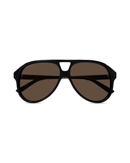 Gucci Archive Details 59MM Acetate Web Pilot Sunglasses