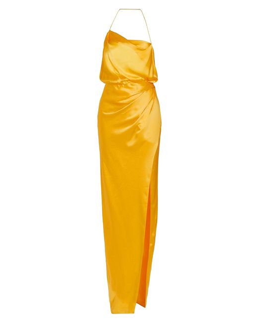 The Sei Halter Cowlneck Silk Gown
