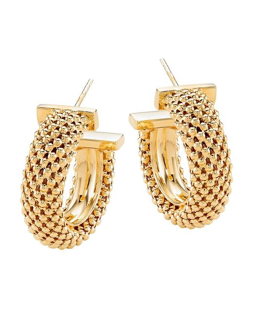 Jennifer Zeuner Jewelry Lucia 18K Plated Beaded Hoop Earrings