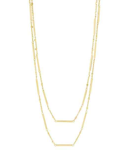 Jennifer Zeuner Jewelry Patti 18K Plated Double-Layered Necklace