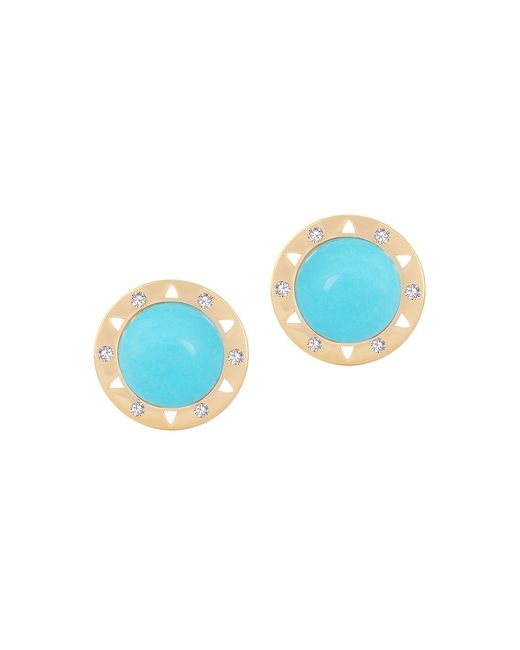 Rosmundo Dolce Vita 18K Gold Diamond Turquoise Earrings