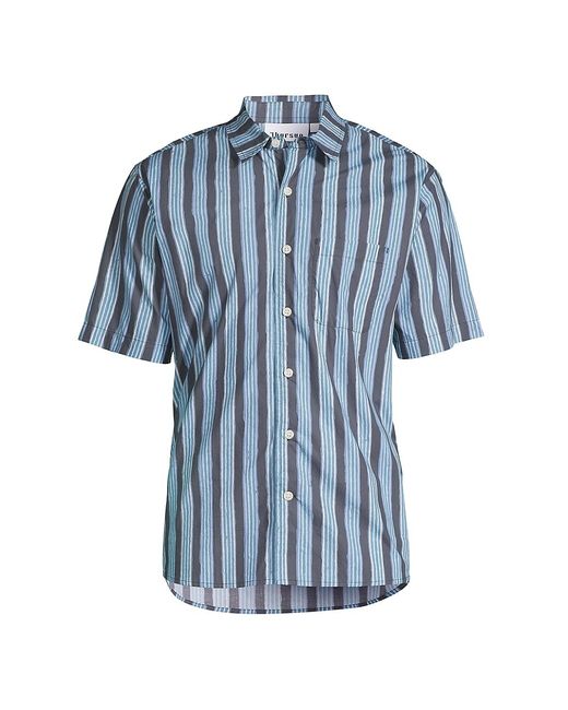 Thorsun Blurry Stripes Printed Cotton Shirt