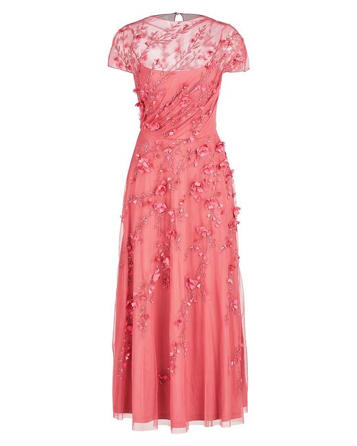 Theia Leona Embellished Midi-Dress