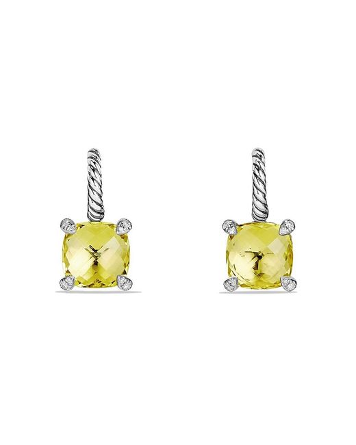 David Yurman Châtelaine Drop Earrings with Gemstone Diamonds