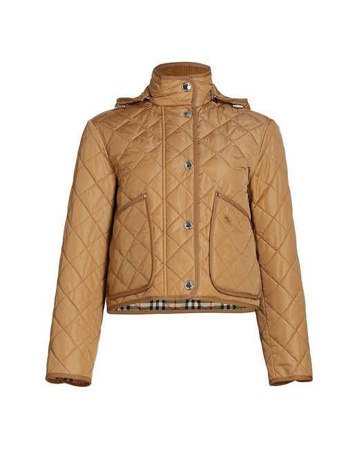 Burberry Diamond-Quilted Cropped Jacket