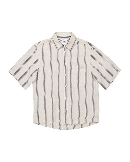 Nn07 High Summer Hans Striped Linen Shirt