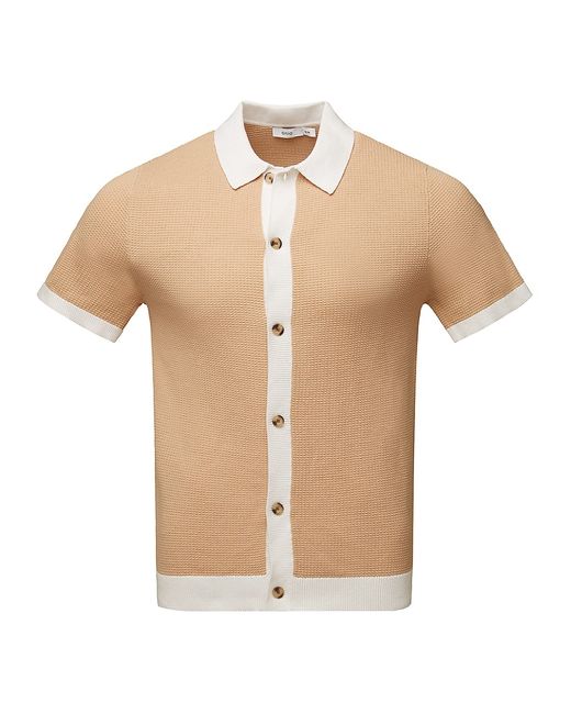 Onia Textured Button-Up Knit Polo