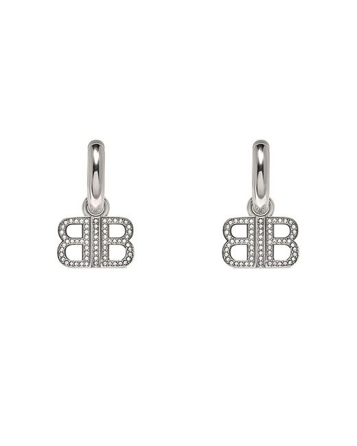 Balenciaga BB 2.0 Hoop Earrings