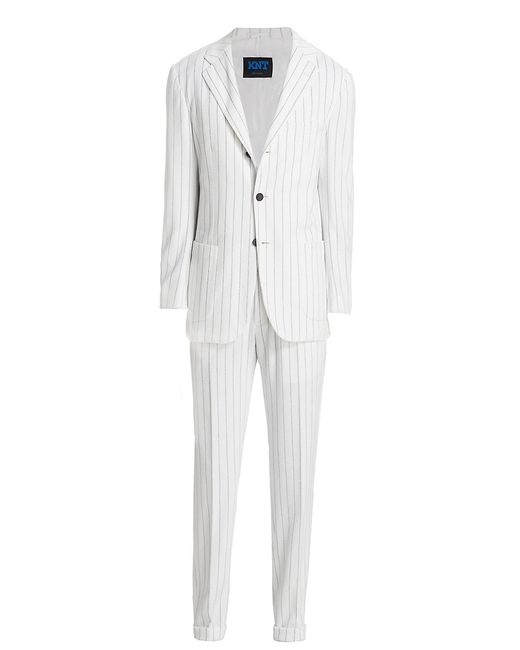 KNT by Kiton Pinstriped Cotton-Blend Three-Button Suit