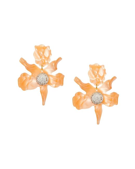Lele Sadoughi Crystal Lily 14K Gold-Plate Acetate Drop Earrings