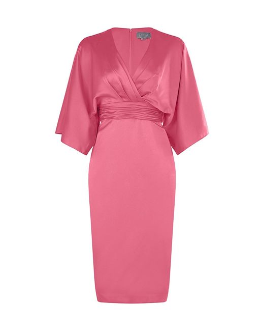 Theia Kimono-Sleeve Dress