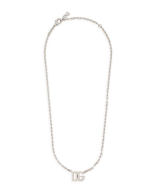 Dolce & Gabbana Brass Logo Chain Necklace