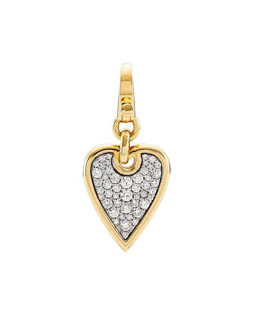 Saks Fifth Avenue Collection 14K Yellow 0.57 TCW Natural Diamond Elongated Heart Pendant