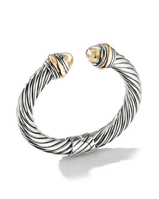 David Yurman Cable Classics Bracelet with and 14K Yellow Gold Large