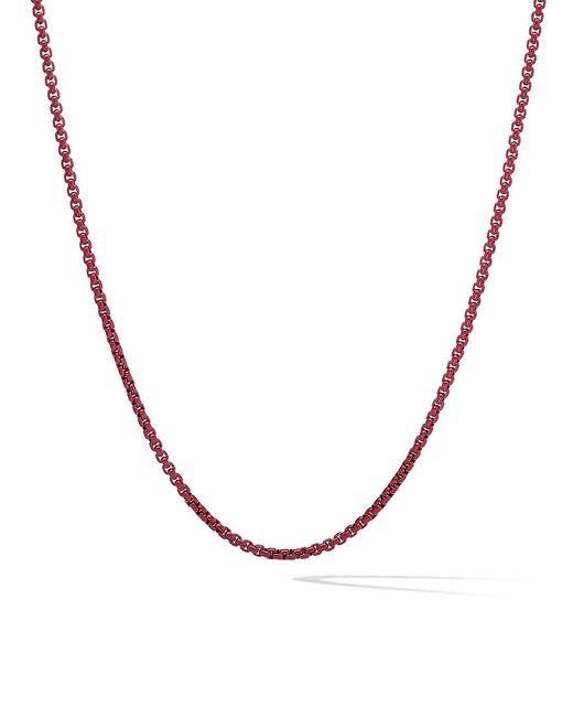 David Yurman Box Chain Necklace in Stainless Steel