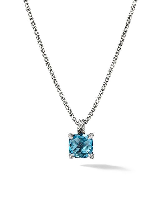 David Yurman Chatelaine Pendant Necklace with and Pavé Diamonds