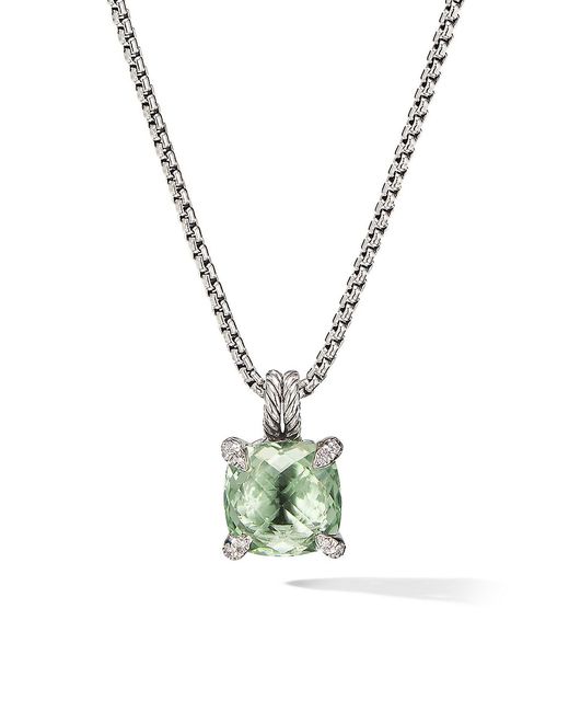 David Yurman Chatelaine Pendant Necklace with and Pavé Diamonds