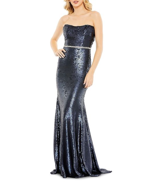 Mac Duggal Belted Sequin-Embellished Gown 2