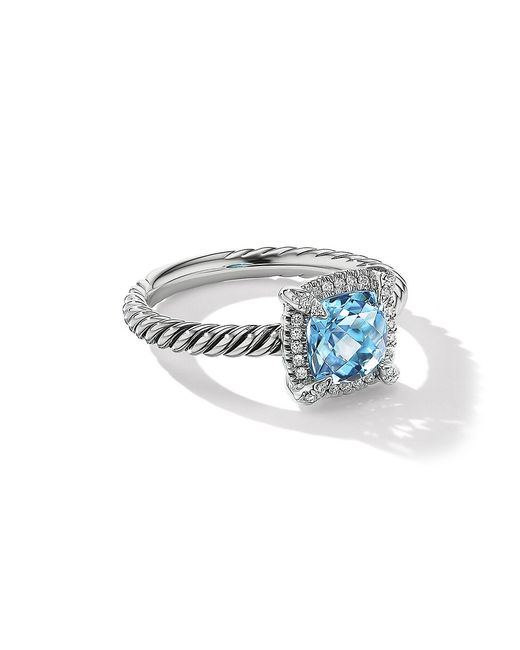 David Yurman Petite Chatelaine Pavé Bezel Ring with Diamonds