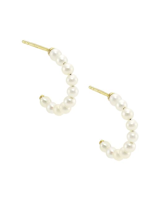 Saks Fifth Avenue Collection 14K Cultured Freshwater Pearl Hoop Earrings