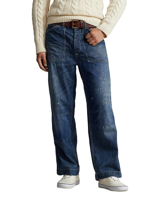 Polo Ralph Lauren Distressed Relaxed-Fit Jeans 32