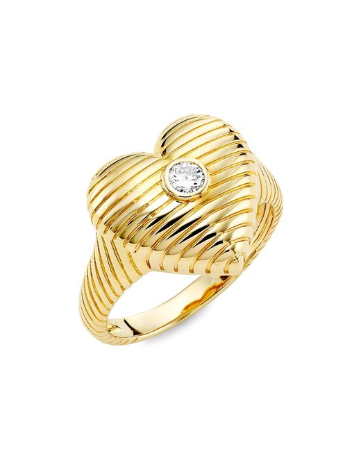 Saks Fifth Avenue Collection 14K 0.13 TCW Diamond Heart Ring