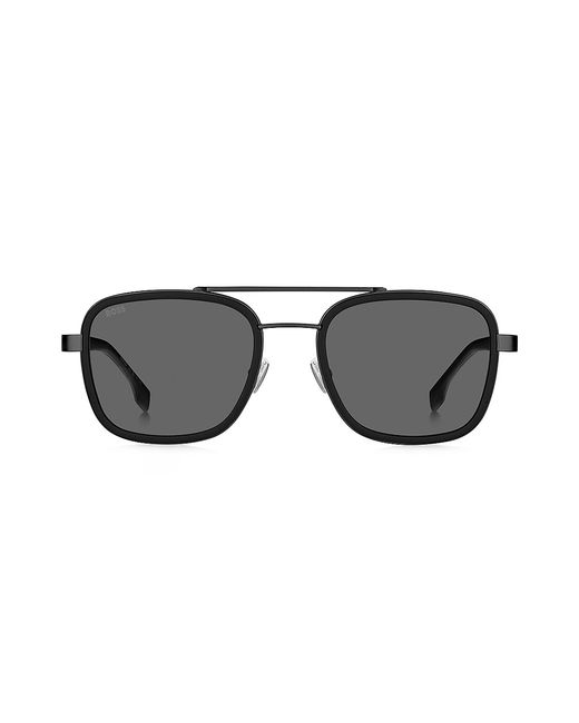 Boss 54MM Stainless Steel Geometric Sunglasses