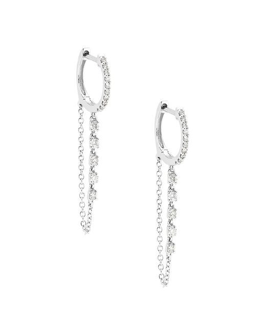 Saks Fifth Avenue Collection 14K 0.4 TCW Diamond Chain Drop Earrings