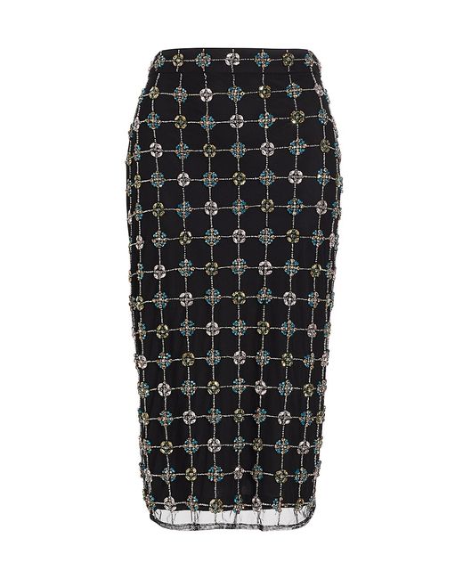 Mac Duggal Embellished Geometric Midi-Skirt XS